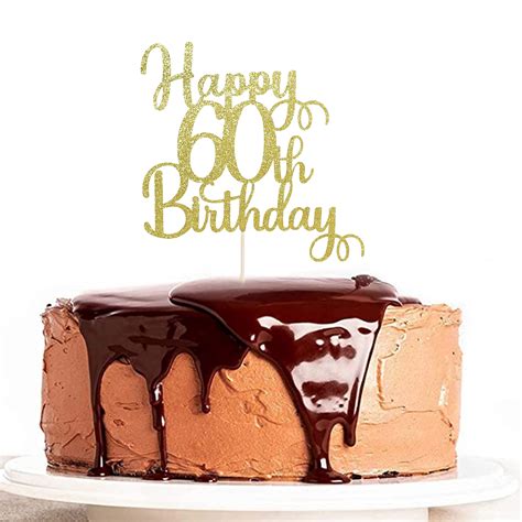 Buy Happy 60th Birthday Cake Topper 60th Birthday Cake Topper，happy