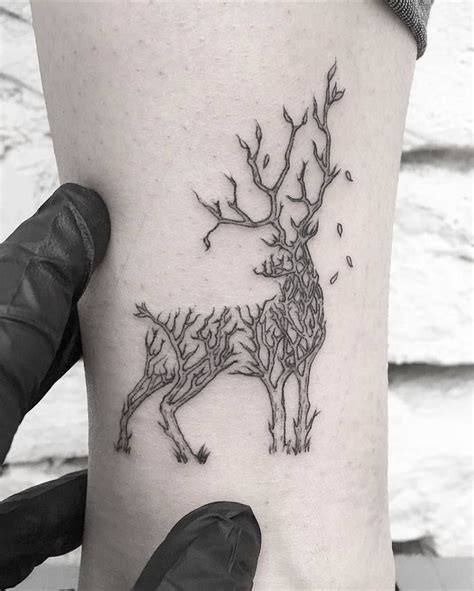 Tree Deer Tattoo By Michael George Pecherle Bild Tattoos Body Art