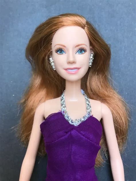 Giselle Barbie Doll Purple Gown Disney Enchanted Movie Amy Adams With Doll Stand Picclick