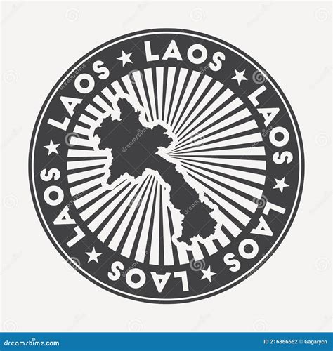 Laos Round Logo Stock Vector Illustration Of Patriotic 216866662
