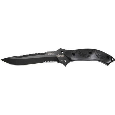Blackhawk Black Nightedge Serrated Edge Fixed Blade Knife Bbne10bk