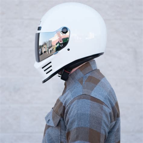 Simpson Street Bandit Motorcycle Helmet White Get Lowered Cycles