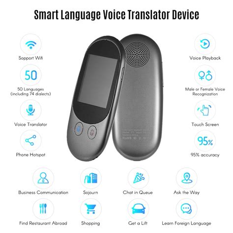 Smart Language Voice Translator Device Translation 50 Languages 24