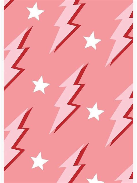 Peach Pink Lightning Bolt Pattern By Rachel Hunt Preppy Wallpaper