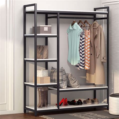 The freestanding closet system can be stylish, chic addition to any closet or living space. Tribesigns Free-Standing Closet Organizer,Heavy Duty ...