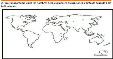 En El Mapamundi Ubica Los Mundos De Las Siguientes Civilizaciones Y