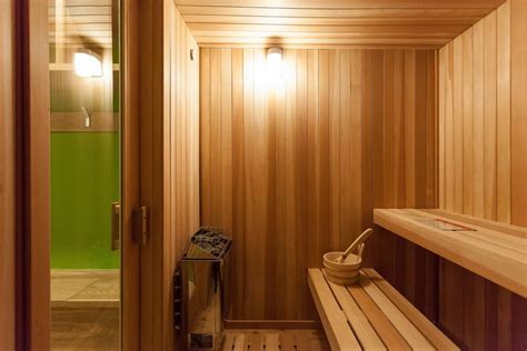 Modern Red Cedar Wood Sauna In Custom Contemporary Home By Bcn Homes In Arlington Va Wood