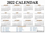 2022 Calendar In Pdf