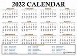 2022 Free Calendar Templates - FREE PRINTABLE TEMPLATES
