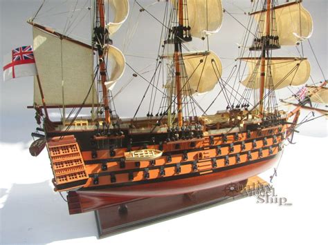 Hms Victory Wooden Ship Model 30 Ready For Display Quality Model Ships