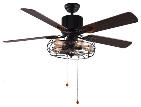 The gypsum board ceiling designs also allow you to play on volumes, and the pop designs or plaster of. 5 Light Black Vintage Industrial Ceiling Fan with Remote, Reversible Blades - Industrial ...