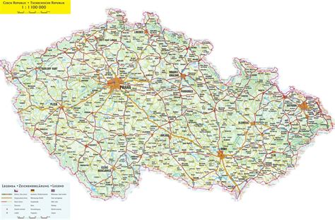 Maps Of Czech Republic Detailed Map Of The Czech Republic In English