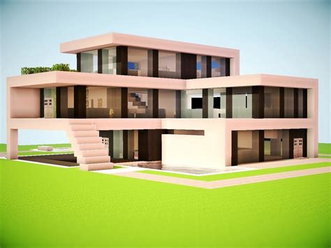 This is a beautiful modern house that has been submerged underwater that removes the water from it so you. Minecraft Building Guide House Build Modern Minecraft House, build beach house - Treesranch.com