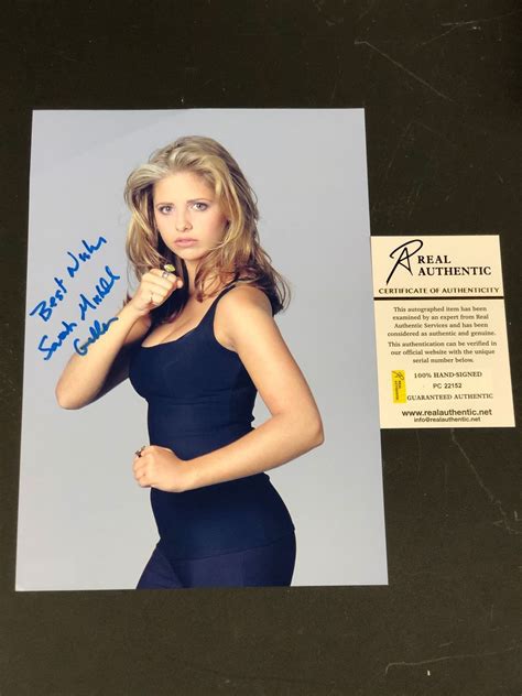 Sarah Michelle Gellar Autographed Photograph W Coa By Real Authentic