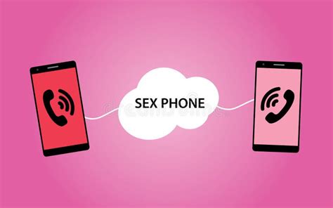 Sex Phone Concept Illustration Between Two Smartphone Stock Illustration Illustration Of Flat