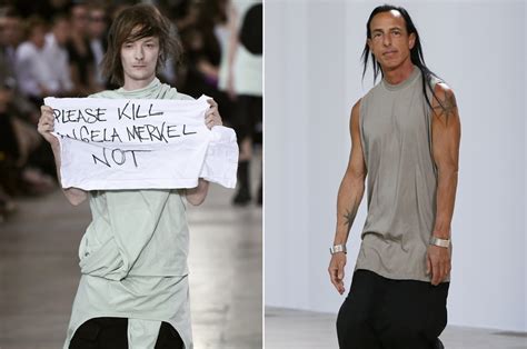 Designer Rick Owens Punched His Runway Model