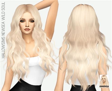 Sims 4 Hairs Miss Paraply Newsea`s Wild Soul Hair Retextured