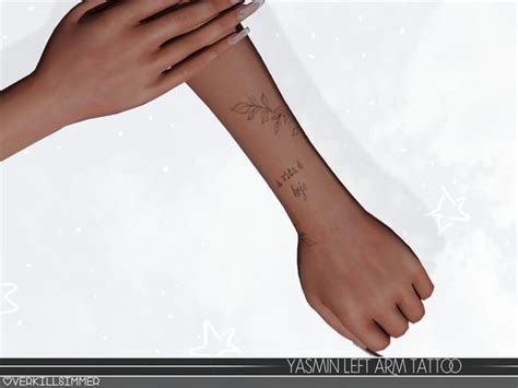 Yasmin Left Arm Tattoo Overkill Simmer Sims 4 Tattoos Left Arm
