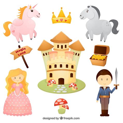 Free Vector Fairytales Characters Design