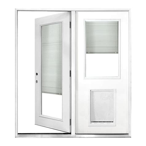 Steves And Sons 60 In X 80 In Mini Blind Primed White Prehung Right