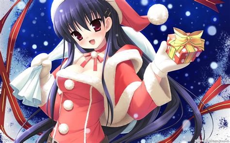 Santa Girl Anime Christmas Anime Christmas Wallpaper
