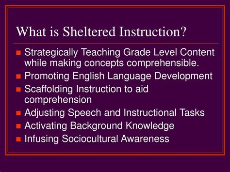 Ppt Siop Sheltered Instruction Observation Protocol Powerpoint