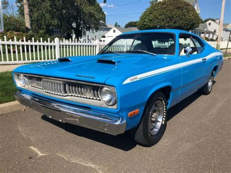 1972 Plymouth Duster Petty Blue 340 Ac Match Buildsheet For Sale