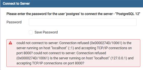 Postgresql Postgres Was Not Running When Connecting To A Server Stack Overflow
