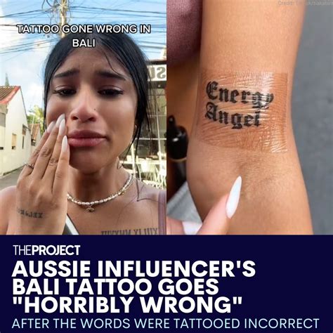 The Project On Twitter An Aussie Teen Has Been Left Devastated After Her Dream Bali Tattoo