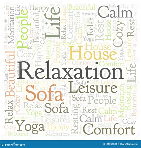 Relaxation Square Word Cloud Stock Illustration Illustration Of