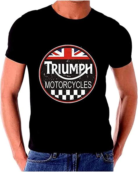 Triumph Motorcycle Logo T Shirts Black Amazonca Clothing Shoes