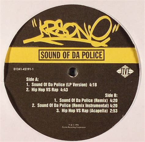 Krs One Sound Of Da Police Vinyl At Juno Records