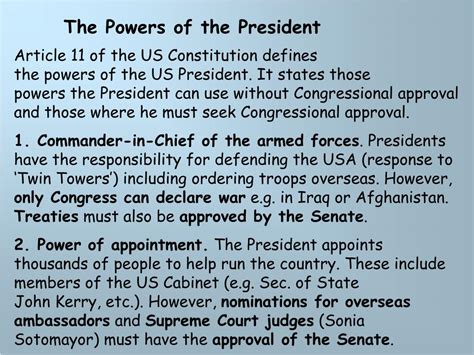 Ppt 4 The Powers Of The President Powerpoint Presentation Free