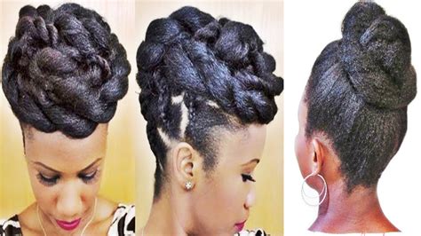 Braids And Twists Updo Hairstyle For Black Women Youtube