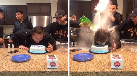 guy gets cake slammed in face on 21st birthday youtube
