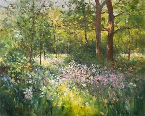 Thomas Mcnickle In Spring Flowers Trees And Sun