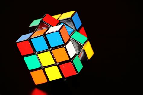 3x3 3 X 3 Rubik Cube Black Background Magic Cube Puzzle Play