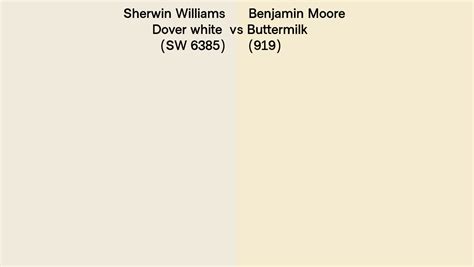 Sherwin Williams Dover White Sw 6385 Vs Benjamin Moore Buttermilk