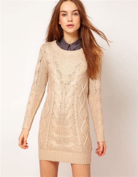 A Wear A Wear Cable Knit Sweater Dress At Asos Платья Свитер Вязание