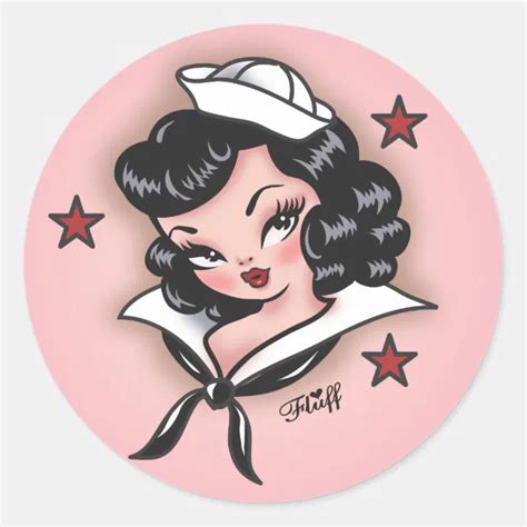 Fluff Suzy Sailor Sticker Zazzle