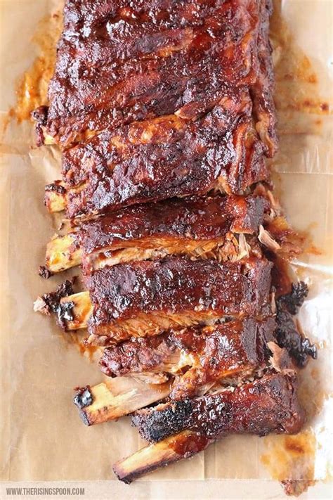 Easy Crock Pot Bbq Ribs Made In The Slow Cooker Video The Rising Spoon