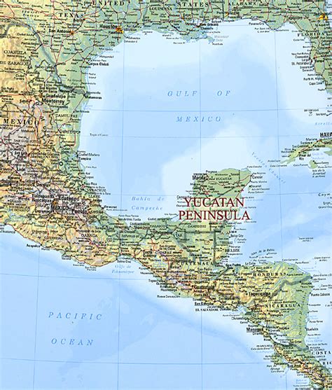 Map Of Central America Yucatan Peninsula 88 World Maps