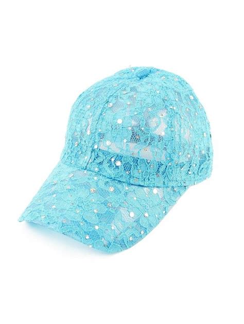 Turquoise Lace Baseball Cap For Women