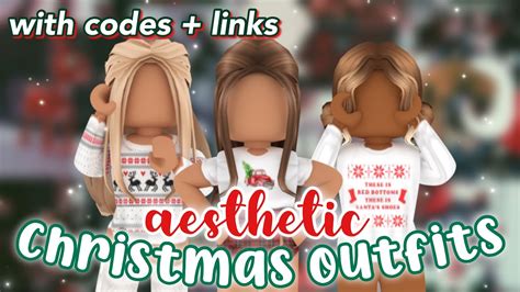 Aesthetic Roblox Christmas Outfits With Codes Links Youtube