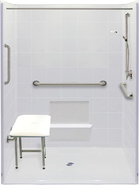 Freedom Five Piece 60 In X 49 In Wheelchair Accessible Shower