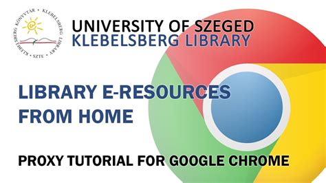 You can customize google chrome to open any page for the homepage or startup page. E-resources from Home - Proxy Settings in Google Chrome (members only) - YouTube