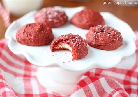 Red Velvet Cookies Filled With Cream Cheese Your Cup Of Cake Bloglovin