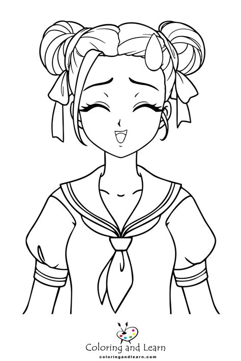 Cute Anime People Coloring Pages