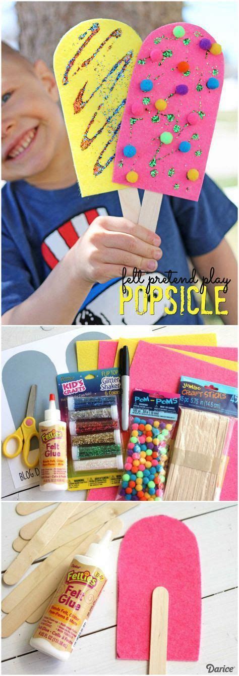 This Pretend Play Felt Popsicle Craft Is A Fun Summer Themed Craft Idea