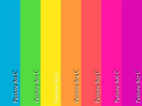 Pantone 801 C 807 C Neon Colour Palette Neon Colors Colour
